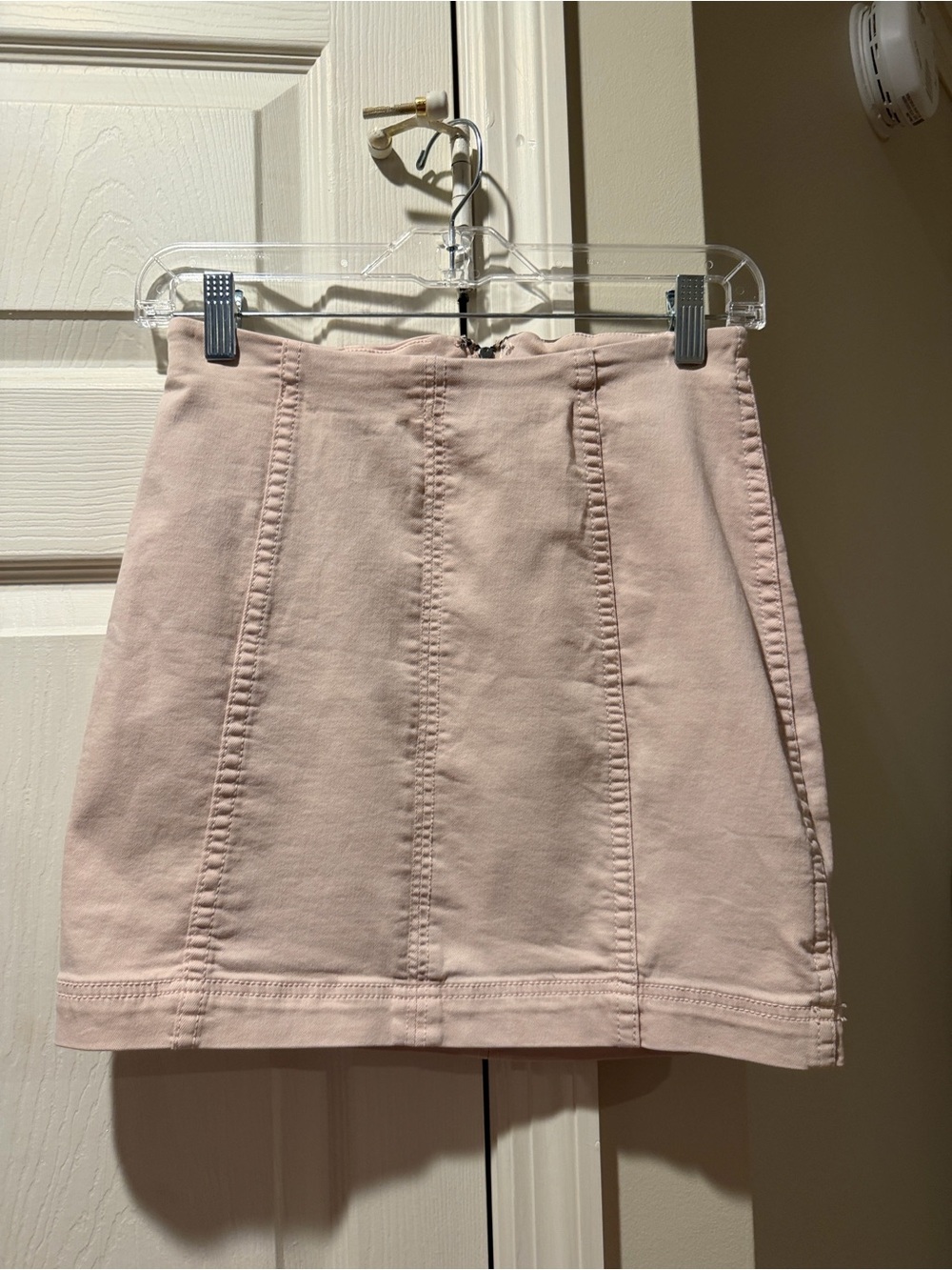 Free People Cream Panelled Mini Skirt
